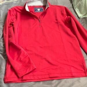 Men's Red Zip-Up Sweater